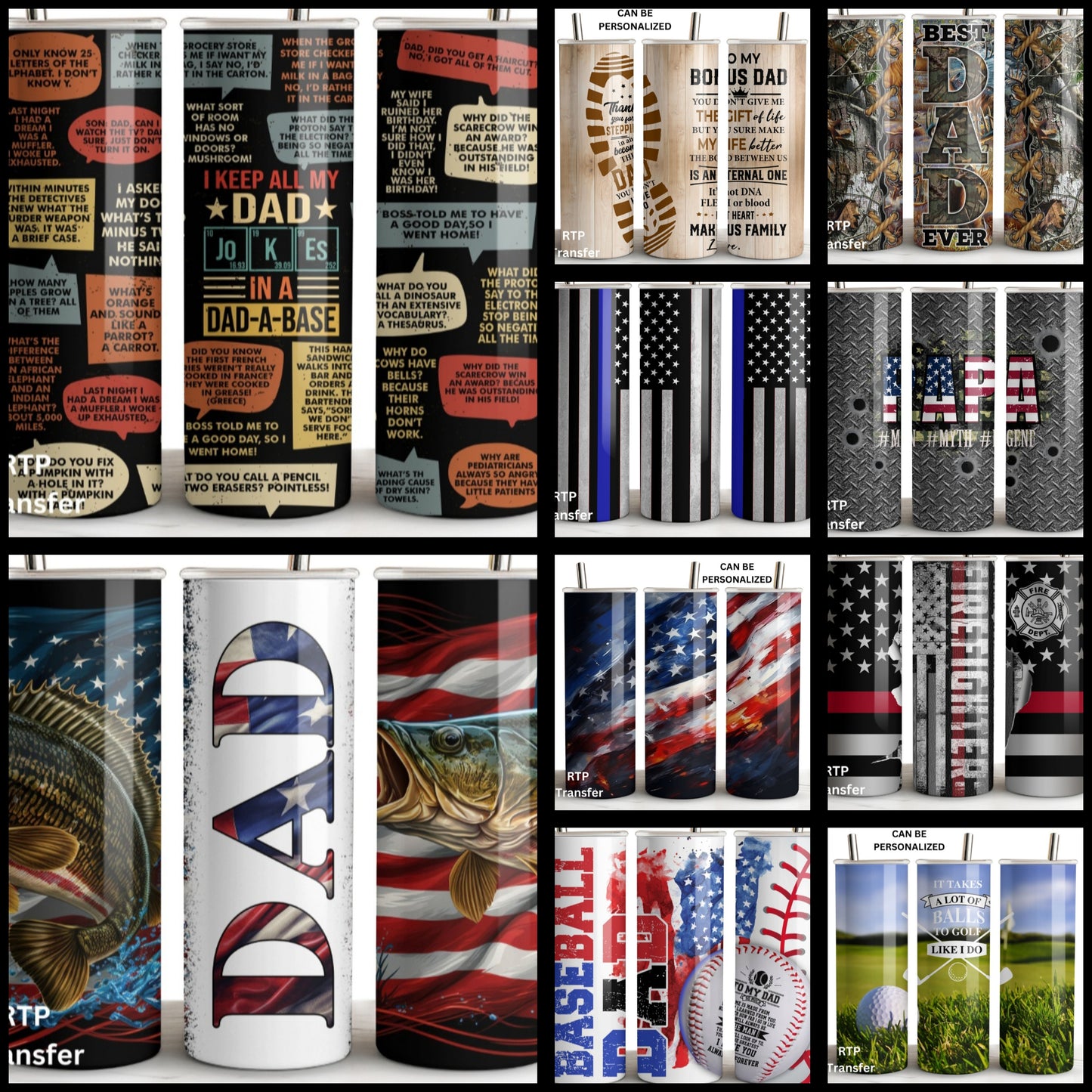 Mens customizable 20 oz Sublimation tumblers