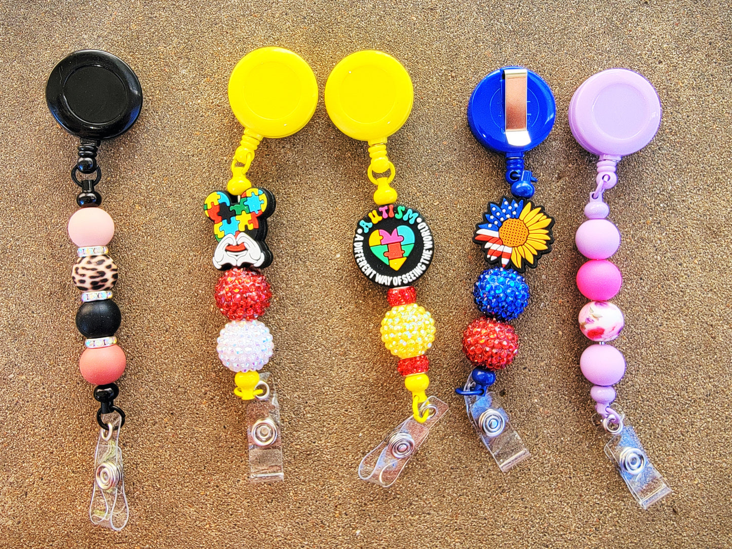 Beaded badge holders (see all options) ♥️