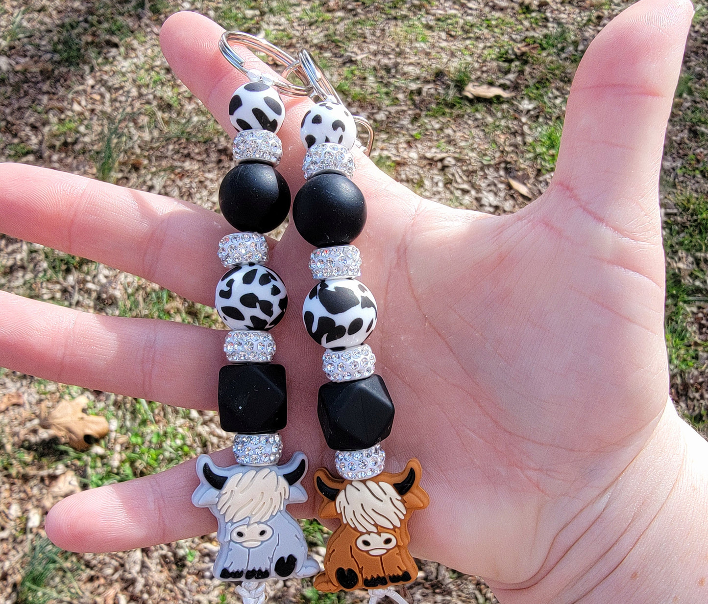 Highland cow keychains