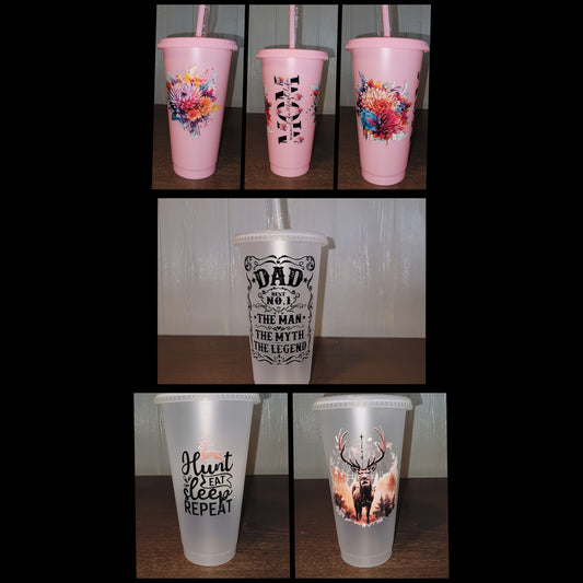 Mom and Dad 24 oz reusable tumbler